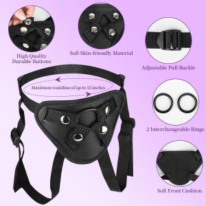 8.3 Inch Strap-On Dildo Kit with Harness & Suction Cup - Adjustable Realistic Sex Toy for Couples & Beginners